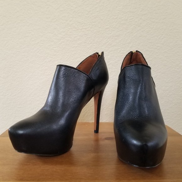 Nine West black chunky platform ankle bootie - Picture 3 of 8